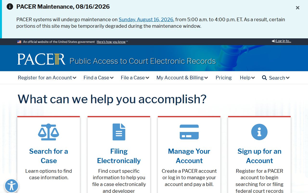 PACER federal criminal case records for Vilas County searches